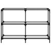 vidaXL Table console avec dessus en verre transparent 118,5x30x81 cm