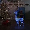 vidaXL Renne de décoration de Noël Acrylique 140 LED bleues 120 cm