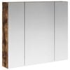 vidaXL Armoire Miroir de Salle de Bain Ch&ecirc;ne fum&eacute; 80 x 14.5 x 70 cm