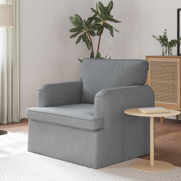 vidaXL Canap&eacute; 60cm Gris clair M&eacute;tал