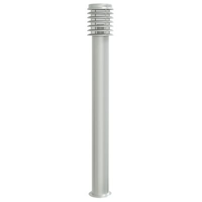 vidaXL Lampadaire d'extérieur argenté 110 cm acier inoxydable