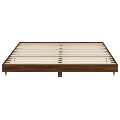 vidaXL Cadre de lit sans matelas chêne marron 180x200 cm