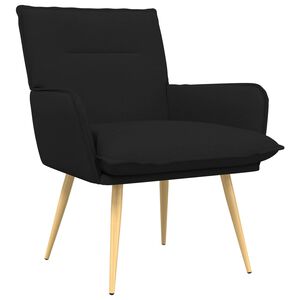vidaXL Fauteuil Noir Tissu