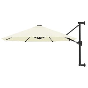vidaXL Parasol mural avec m&acirc;t m&eacute;tallique 300 cm Sable