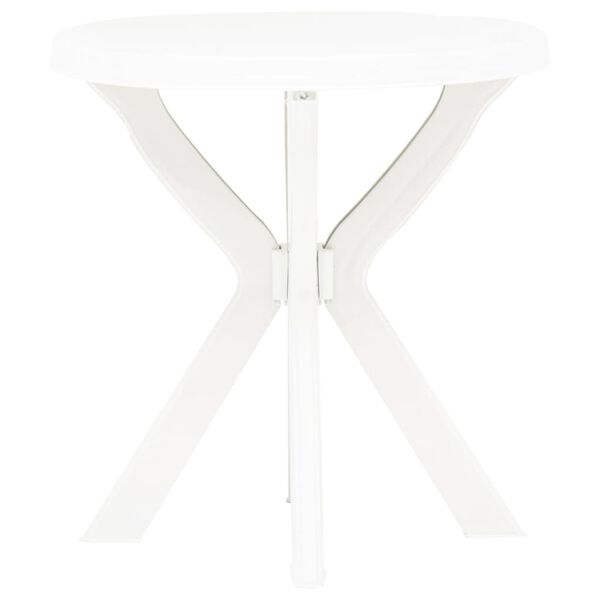 vidaXL Table de bistro Blanc &Oslash;70 cm Plastique