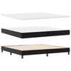 vidaXL Lit &agrave; ressorts avec matelas Noir 200 x 200 cm Simili cuir