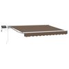 vidaXL Cadre de store manuel avec LEDs Taupe 3,5 x 2 m