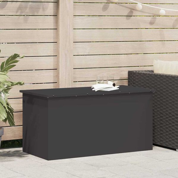 vidaXL Bo&icirc;te de Rangement Ext&eacute;rieure Noir 100 x 50,5 x 50 cm Acier