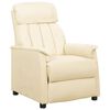 vidaXL Fauteuil inclinable Cr&egrave;me Similicuir