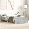 vidaXL Cadre de lit sans matelas gris b&eacute;ton 90x190 cm