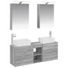vidaXL Ensemble de mobilier de salle de bain 5 pcs Sonoma gris