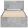 vidaXL Cadre de lit sans matelas avec lumi&egrave;res LED gris b&eacute;ton 90x190cm