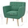 vidaXL Fauteuil vert tissu