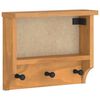 vidaXL Porte-manteau mural SANDNES 45x12x35 cm bois massif pin