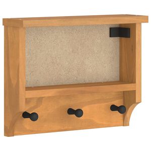 vidaXL Porte-manteau mural SANDNES 45x12x35 cm bois massif pin