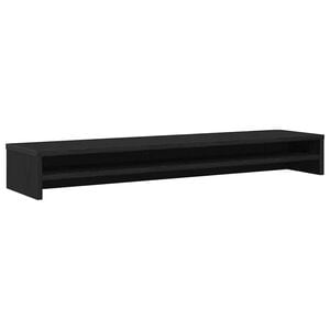 vidaXL Support d'&eacute;cran en ch&ecirc;ne noir 100 x 24 x 13 cm Bois d'ing&eacute;nierie