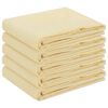 vidaXL Tissu de Table 5 pc Rond Cr&egrave;me blanc &Oslash; 140 cm Polyester