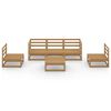 vidaXL Salon de jardin 6 pcs marron miel bois de pin massif