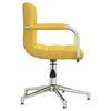 vidaXL Chaise pivotante de salle à manger Jaune moutarde Tissu