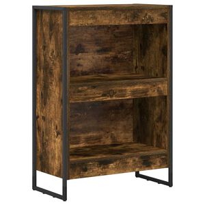 vidaXL Biblioth&egrave;que 60 x 30 x 86,5 cm Bois d'ing&eacute;nierie Ch&ecirc;ne Fum&eacute;