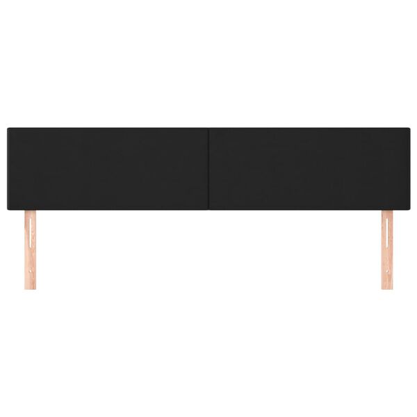 vidaXL Têtes de lit 2 pcs Noir 100x5x78/88 cm Similicuir