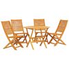 vidaXL Ensemble de salle &agrave; manger pour jardin 5 pcs Marron