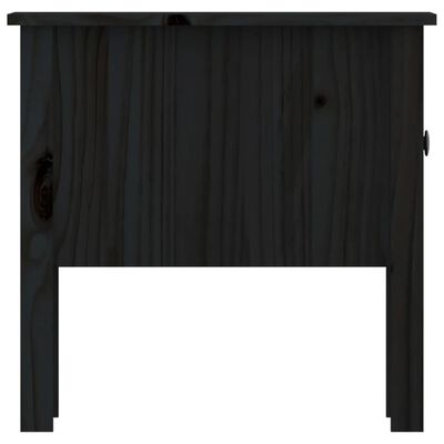 vidaXL Tables d'appoint 2 pcs Noir 50x50x49 cm Bois massif de pin