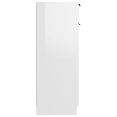 vidaXL Armoire de salle de bain Blanc brillant 32x34x90 cm