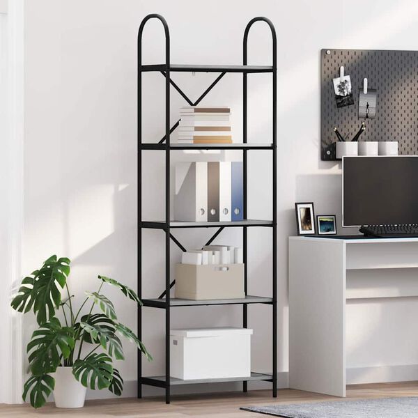 vidaXL &Eacute;tag&egrave;re Gris Sonoma 60 x 30 x 183 cm Bois d'ing&eacute;nierie