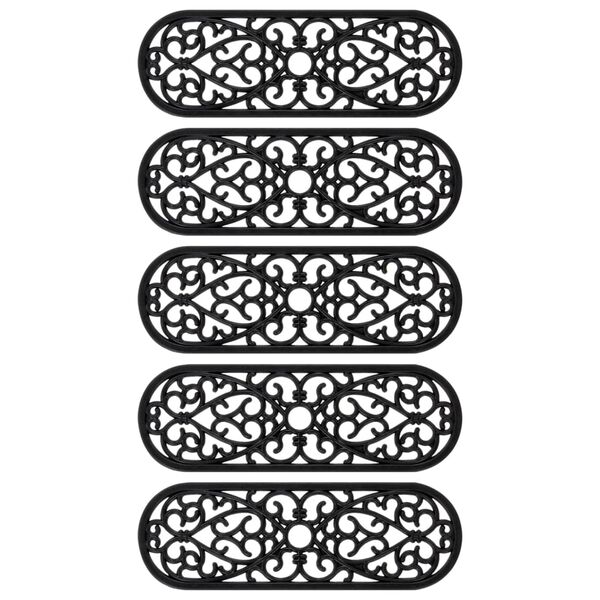 vidaXL Marches d'escalier 5 pcs 25x75 cm caoutchouc