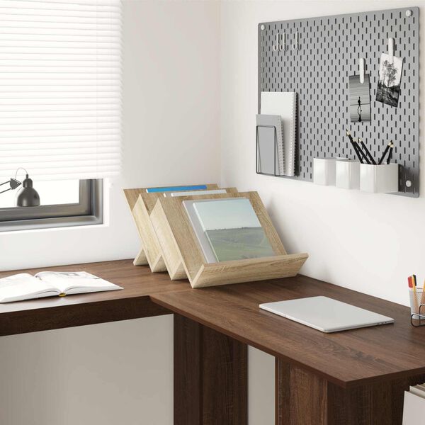 vidaXL &Eacute;tag&egrave;re &agrave; magazines avec &eacute;tag&egrave;re Ch&ecirc;ne Sonoma 53 x 40 x 28,5 cm