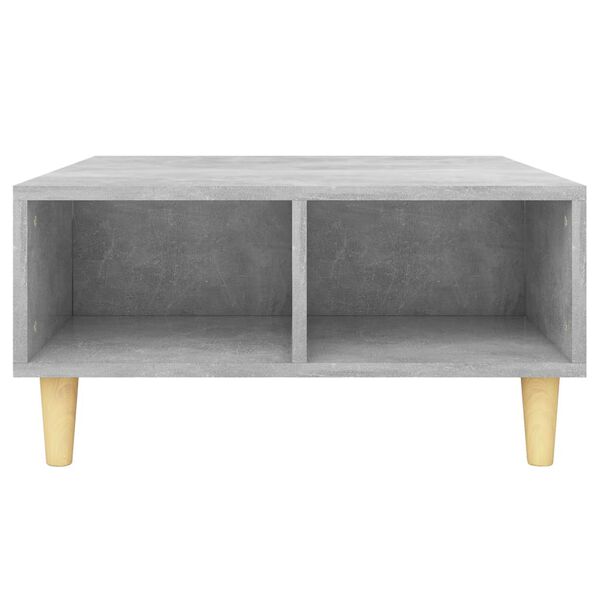 vidaXL Table basse gris b&eacute;ton 60x60x30 cm bois d'ing&eacute;nierie