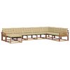 vidaXL Ensemble de canap&eacute;s d'ext&eacute;rieur 8 pc Naturel et Beige