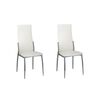 vidaXL Chaises &agrave; manger lot de 2 blanc similicuir