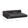 vidaXL Matelas de lit ergonomique de chien 90x64 cm Polaire Noir