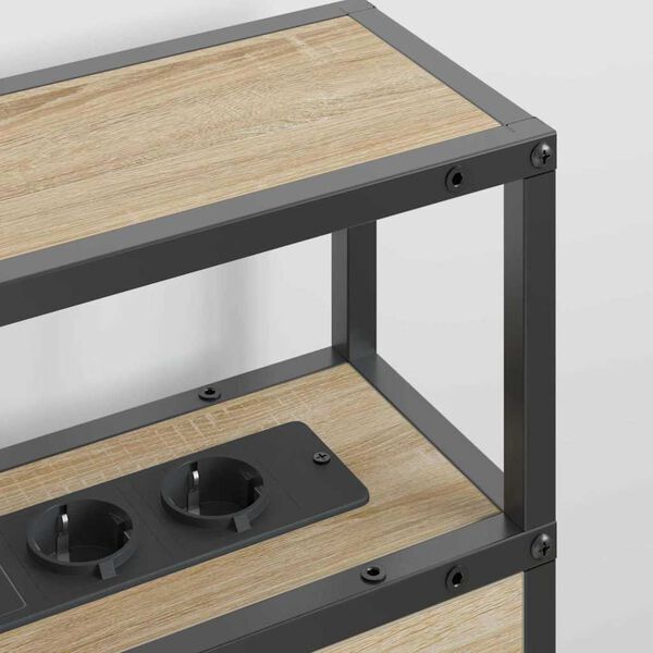 vidaXL T&ecirc;te de lit de rangement Ch&ecirc;ne sonoma 120 cm Bois d'ing&eacute;nierie