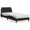 vidaXL Cadre de lit avec t&ecirc;te de lit Dover noir 80x200 cm tissu