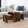vidaXL Ensemble table basse Chêne fumé 100x48x40 cm Bois d'ingénierie