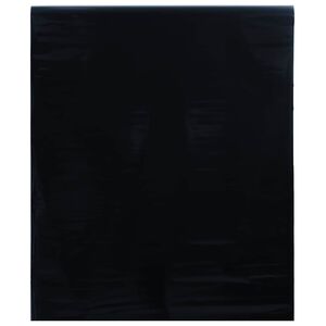 vidaXL Film de fen&ecirc;tre statique d&eacute;poli noir 45x500 cm PVC