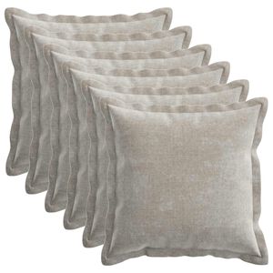 vidaXL Housse de coussin 6 pcs HOUTEN Gris clair 50 x 50 cm
