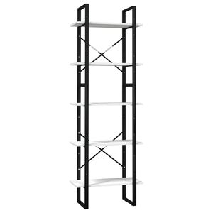 vidaXL Biblioth&egrave;que &agrave; 5 niveaux Blanc 60x30x175 cm Bois de pin