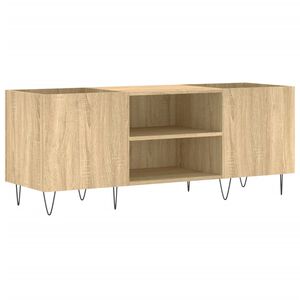 vidaXL Armoire &agrave; disques ch&ecirc;ne sonoma 121x38x48 cm bois d'ing&eacute;nierie
