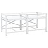 vidaXL Double socle pour machine &agrave; laver &eacute;tag&egrave;res coulissantes blanc