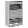 vidaXL Armoire &agrave; chaussures sonoma gris 60x34x96,5cm bois d'ing&eacute;nierie