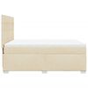 vidaXL Sommier &agrave; lattes de lit avec matelas Cr&egrave;me 140x190 cm Tissu