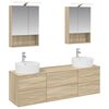vidaXL Ensemble de mobilier de salle de bain 5 pc Ch&ecirc;ne Sonoma