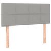 vidaXL T&ecirc;te de lit &agrave; LED Gris clair 80x5x78/88 cm Tissu