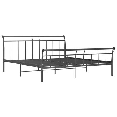 vidaXL Cadre de lit sans matelas noir métal 200x200 cm