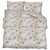 vidaXL Ensemble de housse de couette blanc et marron 200x200 cm Coton