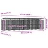 vidaXL Chenil d'ext&eacute;rieur pour chiens Acier 16,59 m&sup2;